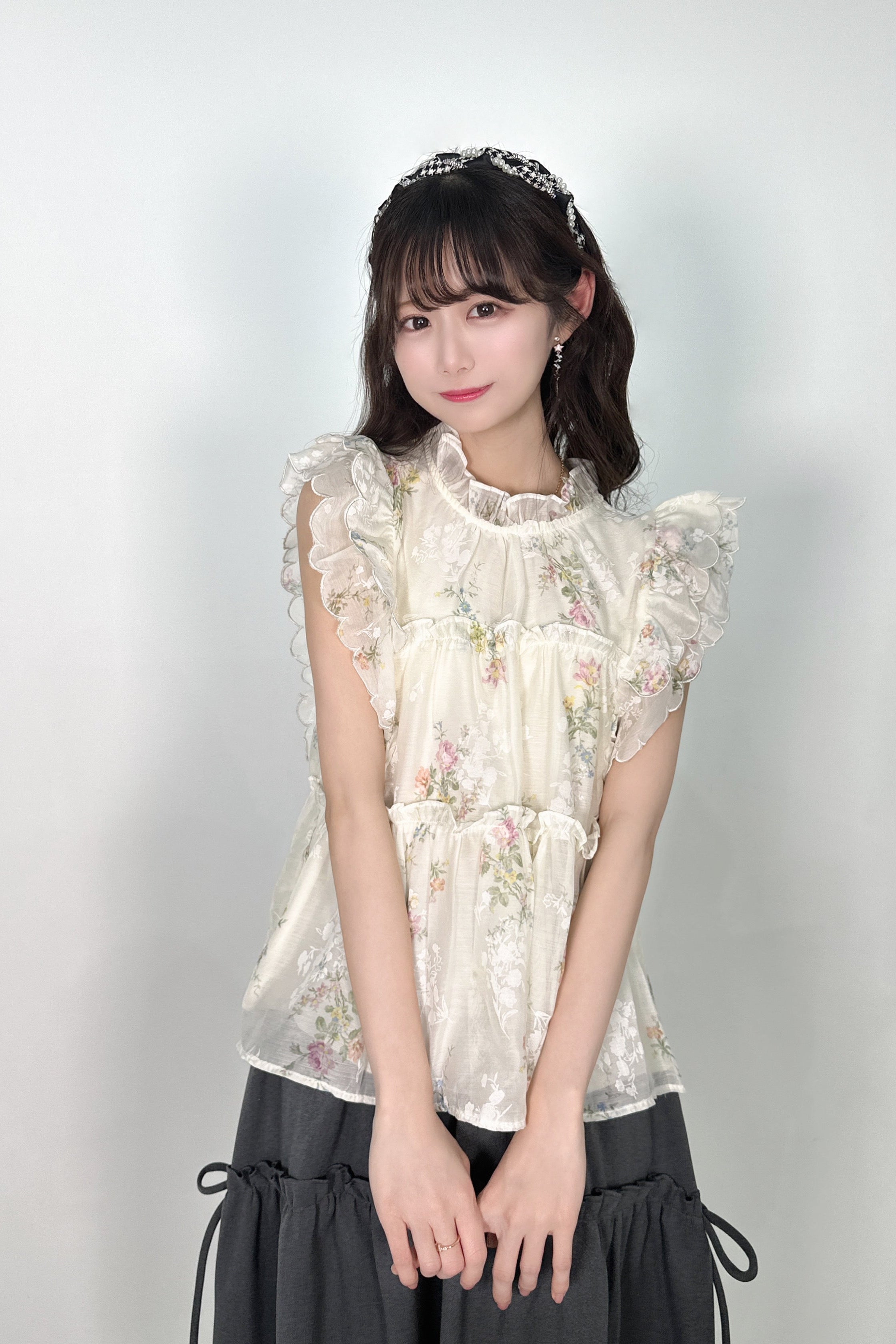 blossoming angel tiered blouse