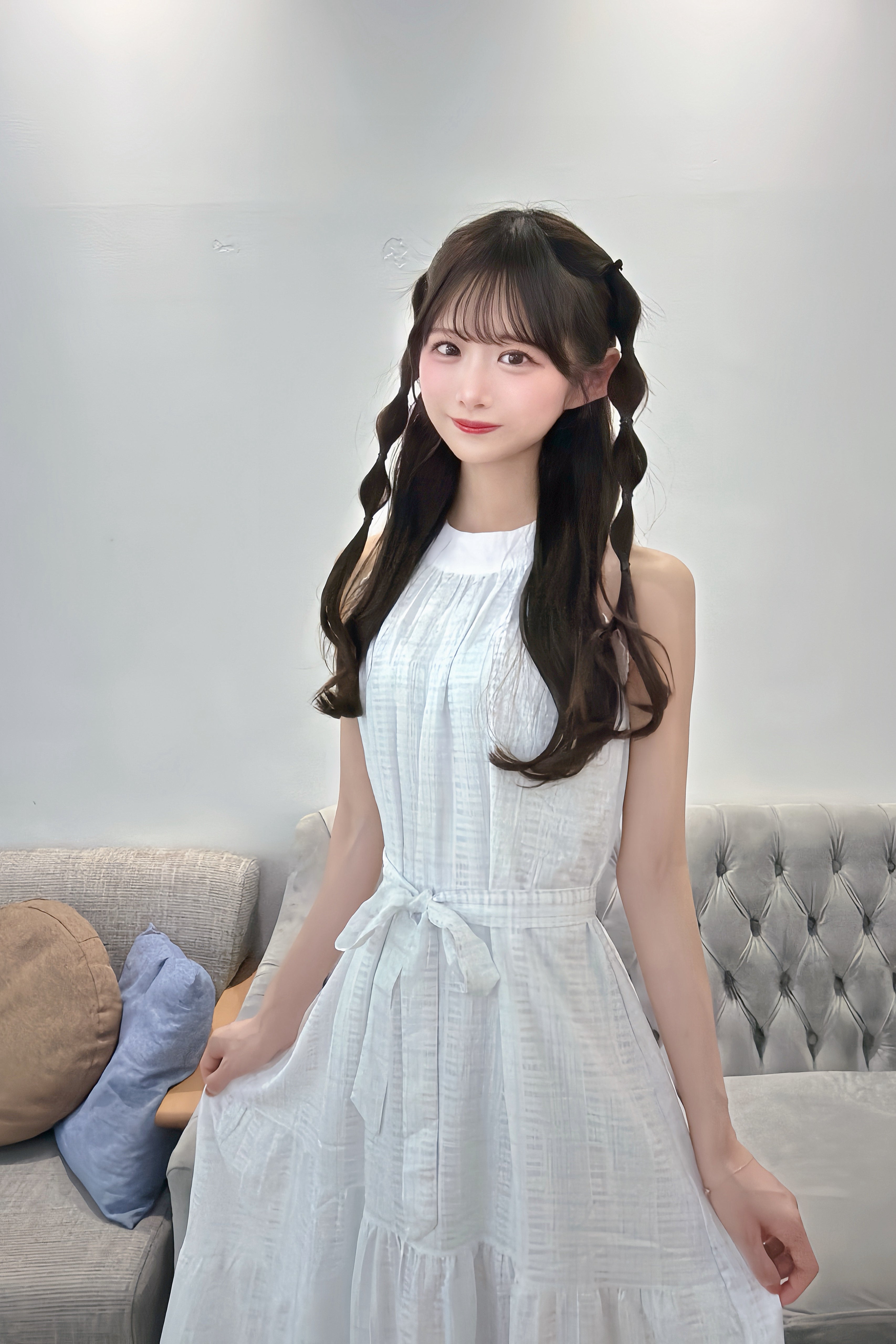 Soft Ribbon Tiered Midi Dress