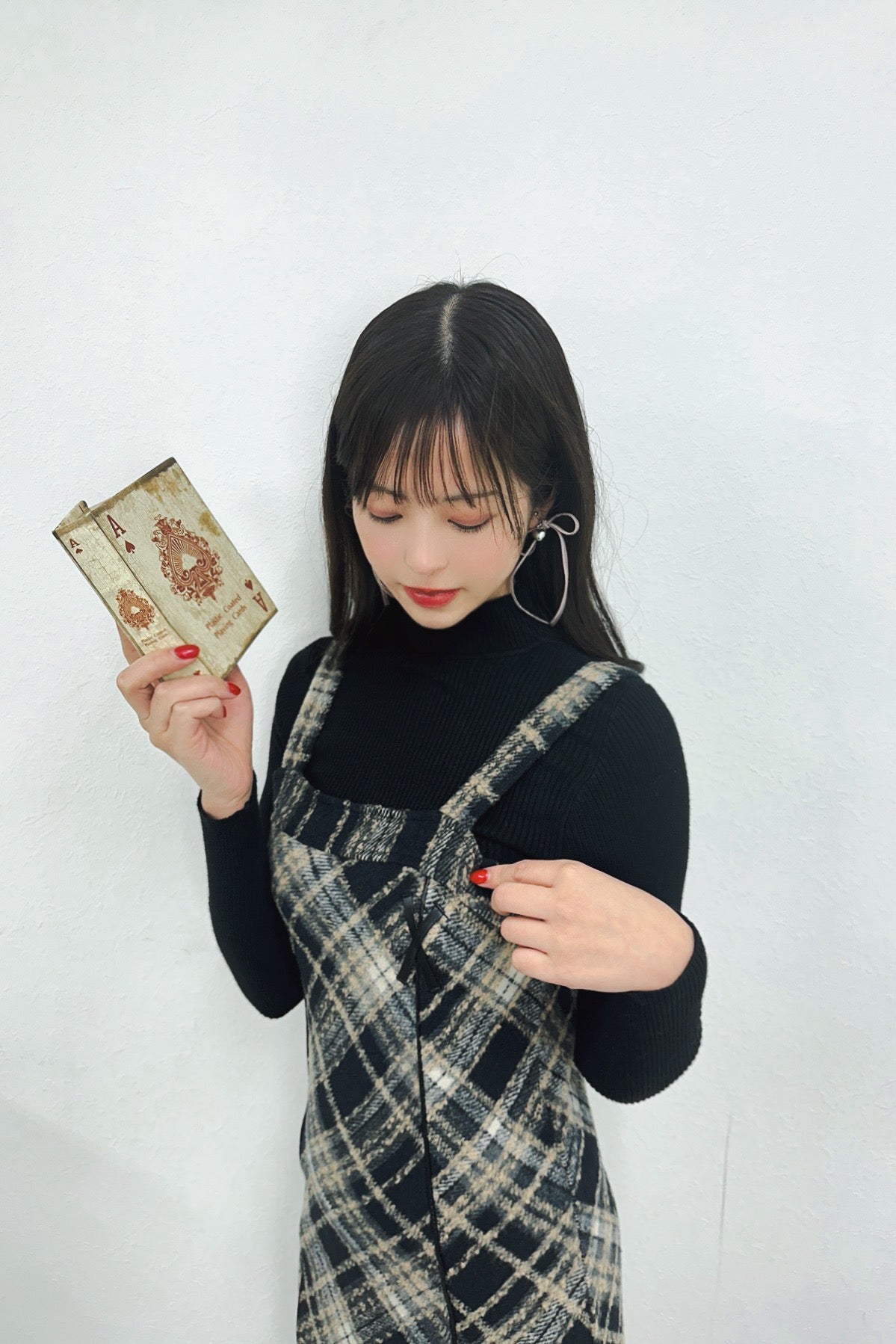 check salon pet long dress set