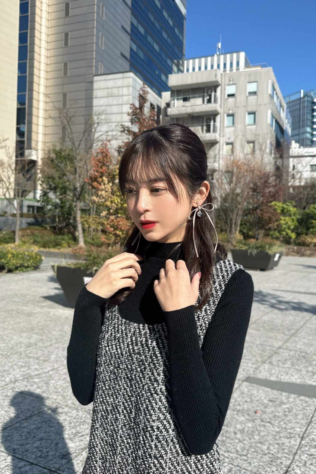 Elegant tweed dress set