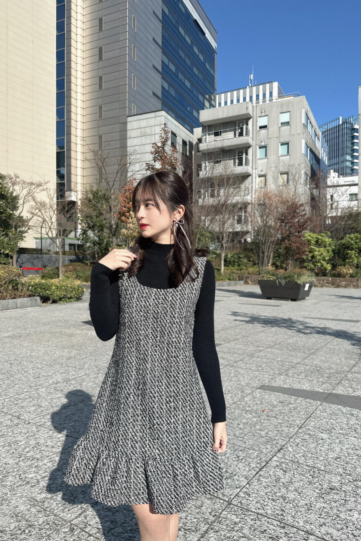 Elegant tweed dress set