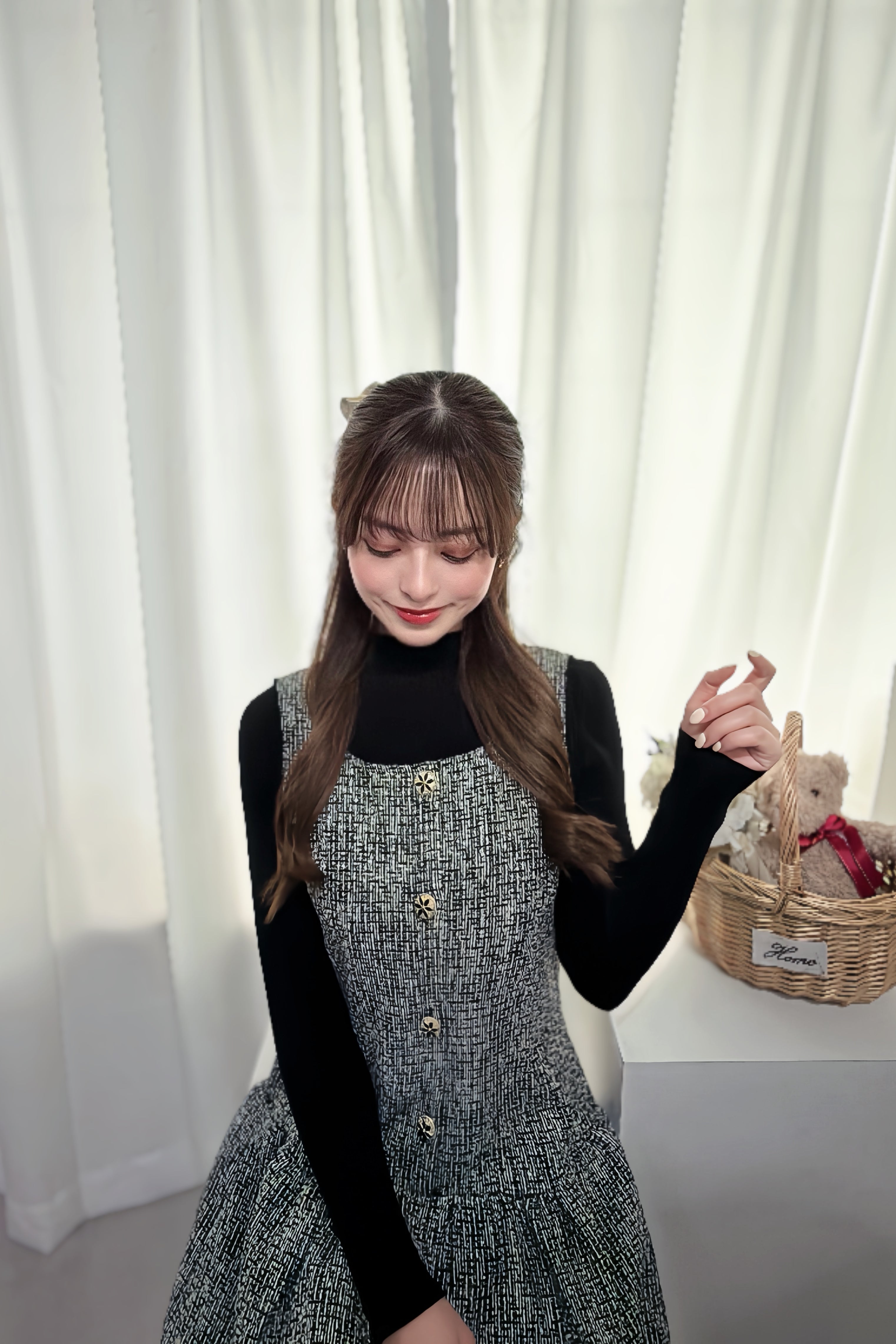 Chic Parisian Tweed Flare Dress