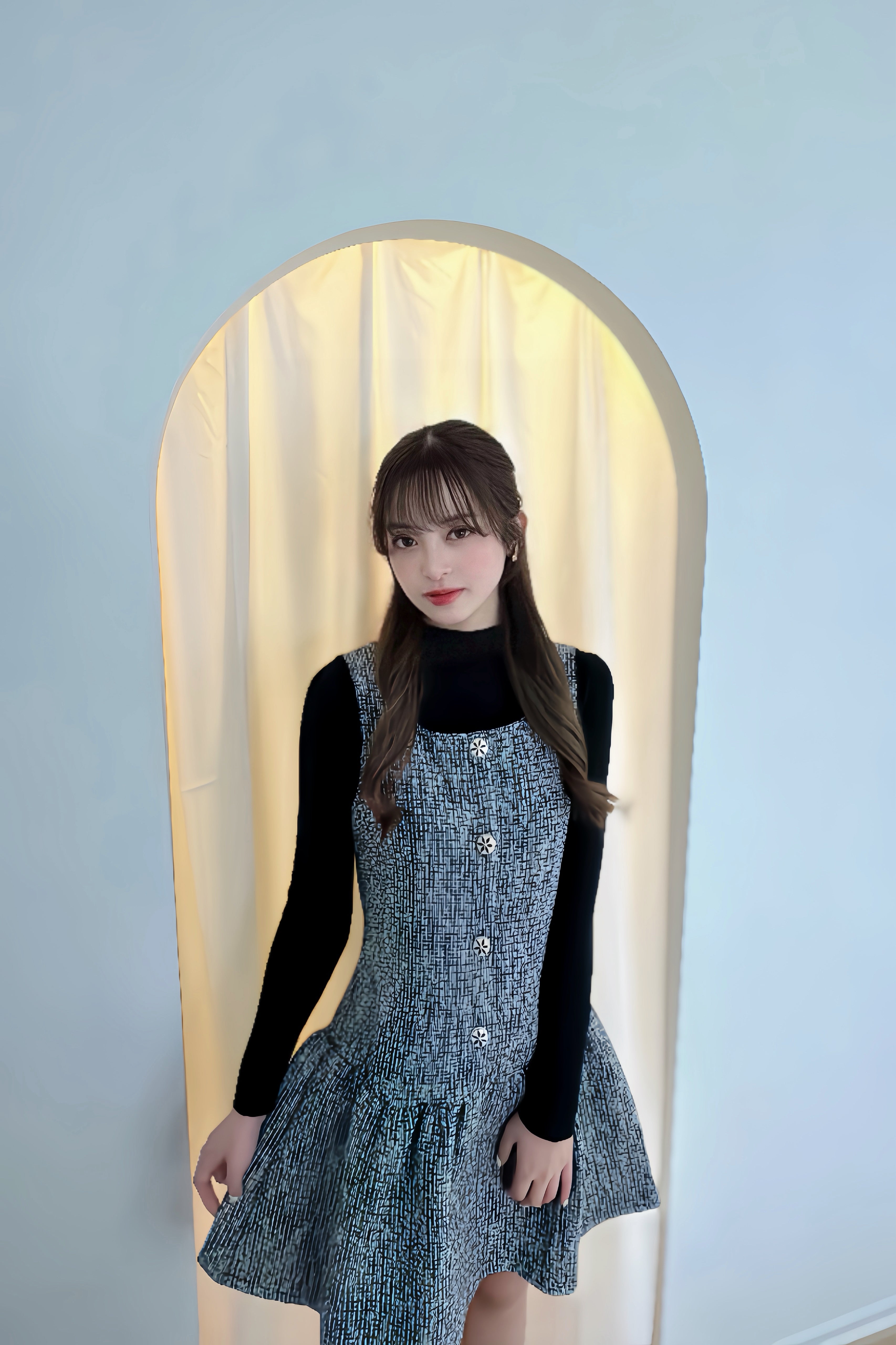 Chic Parisian Tweed Flare Dress