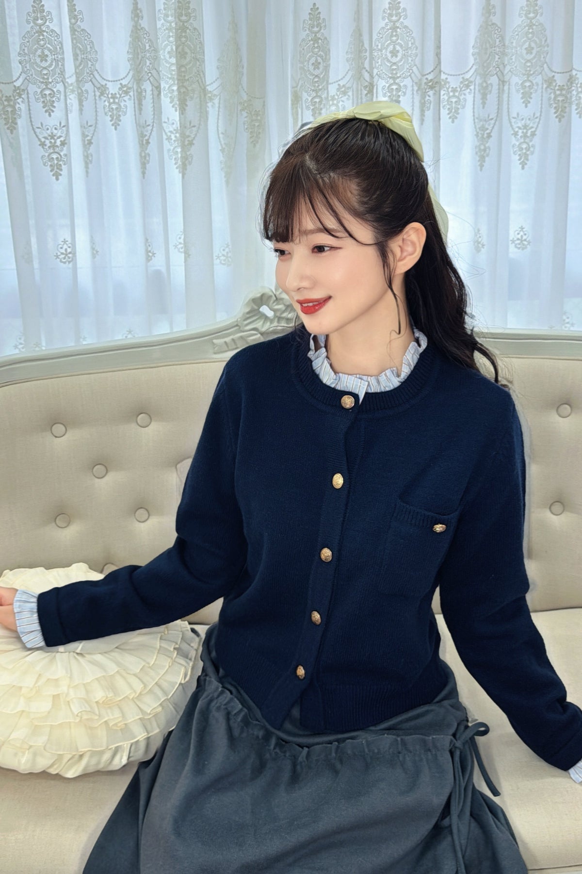 Grace Frill Knit Cardigan