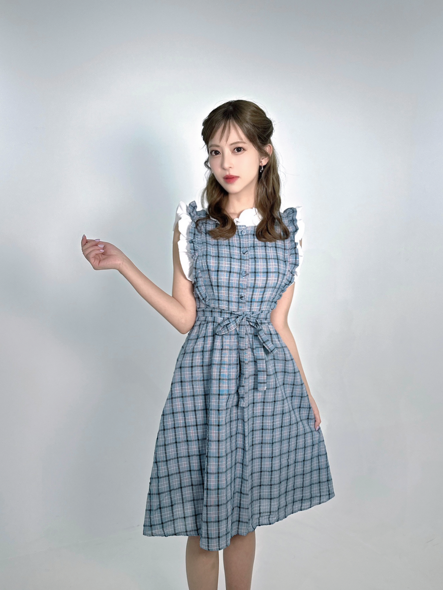 Dreamy Plaid Princess Dress　