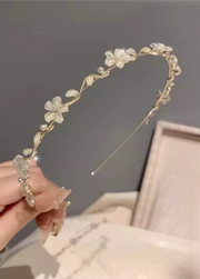 pearl flower headband