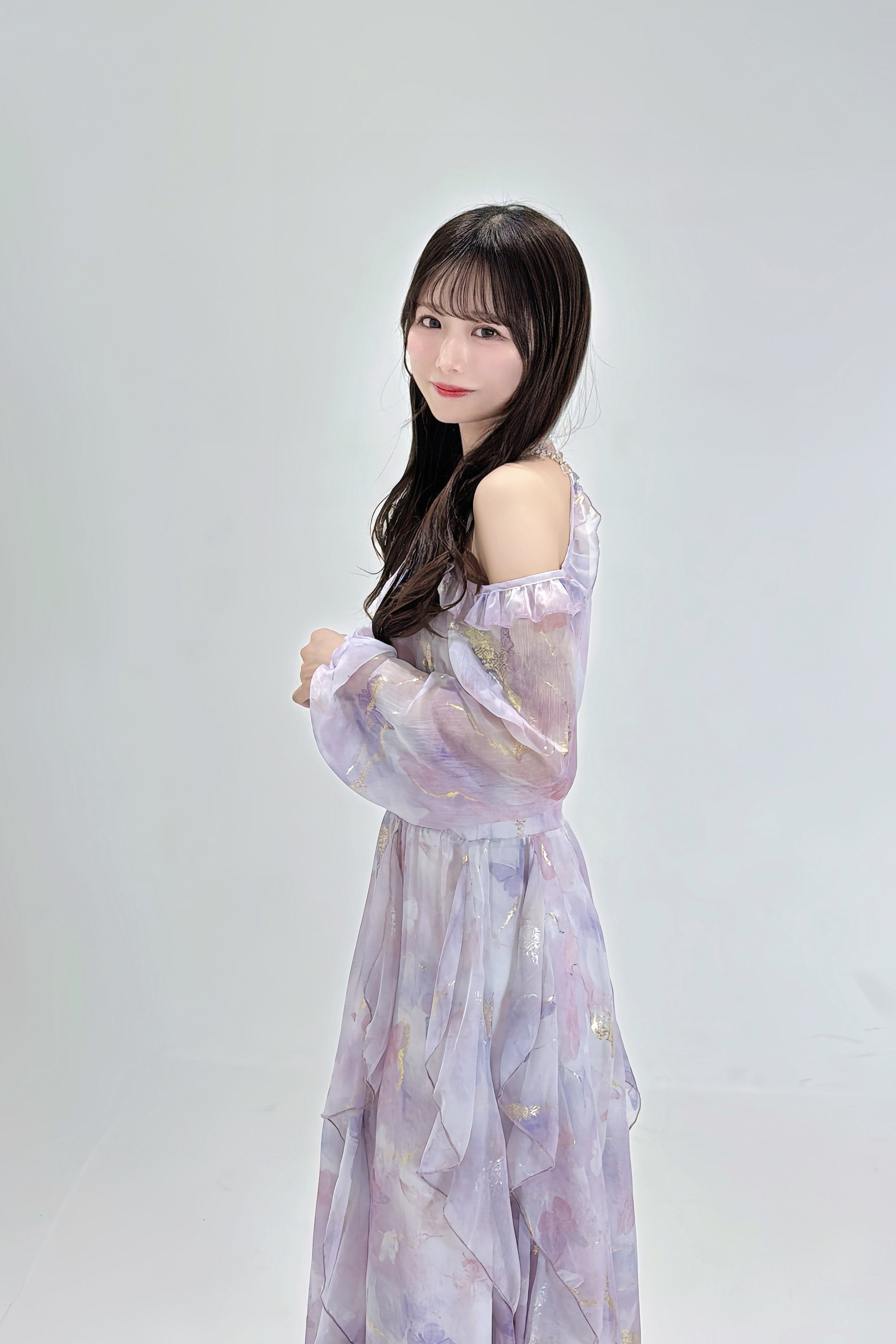 Ethereal Bloom Chiffon Dress