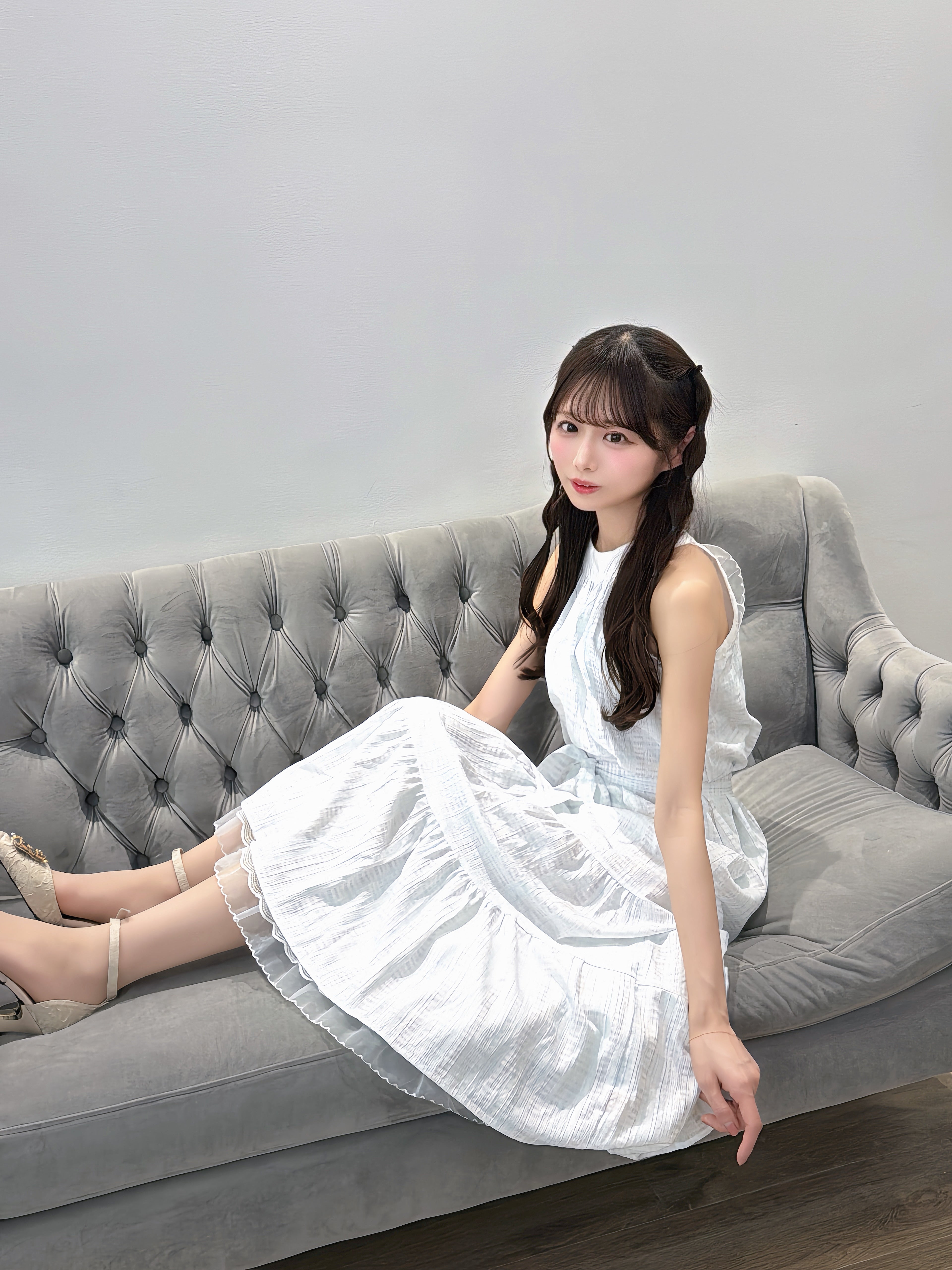 Soft Ribbon Tiered Midi Dress