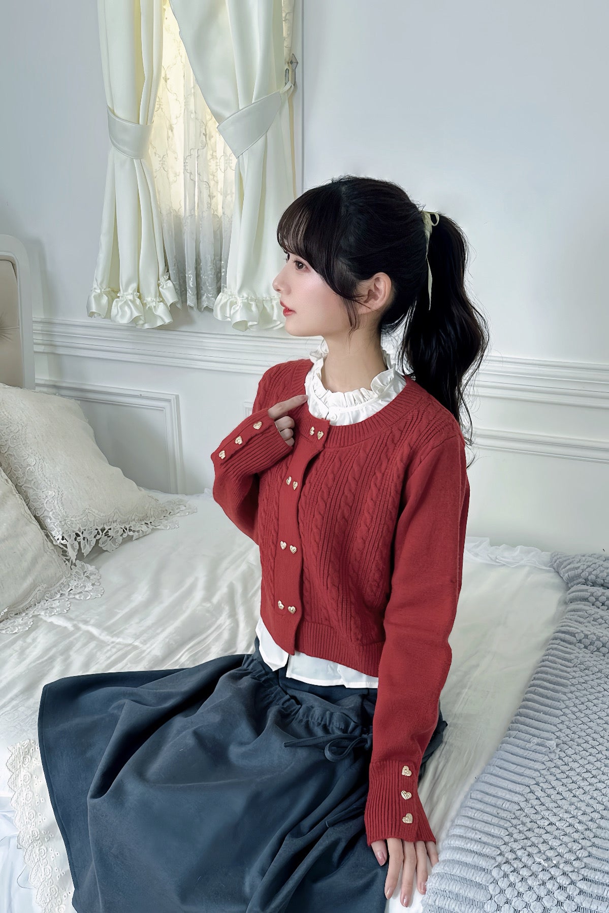 Amour Heart Knit Cardigan