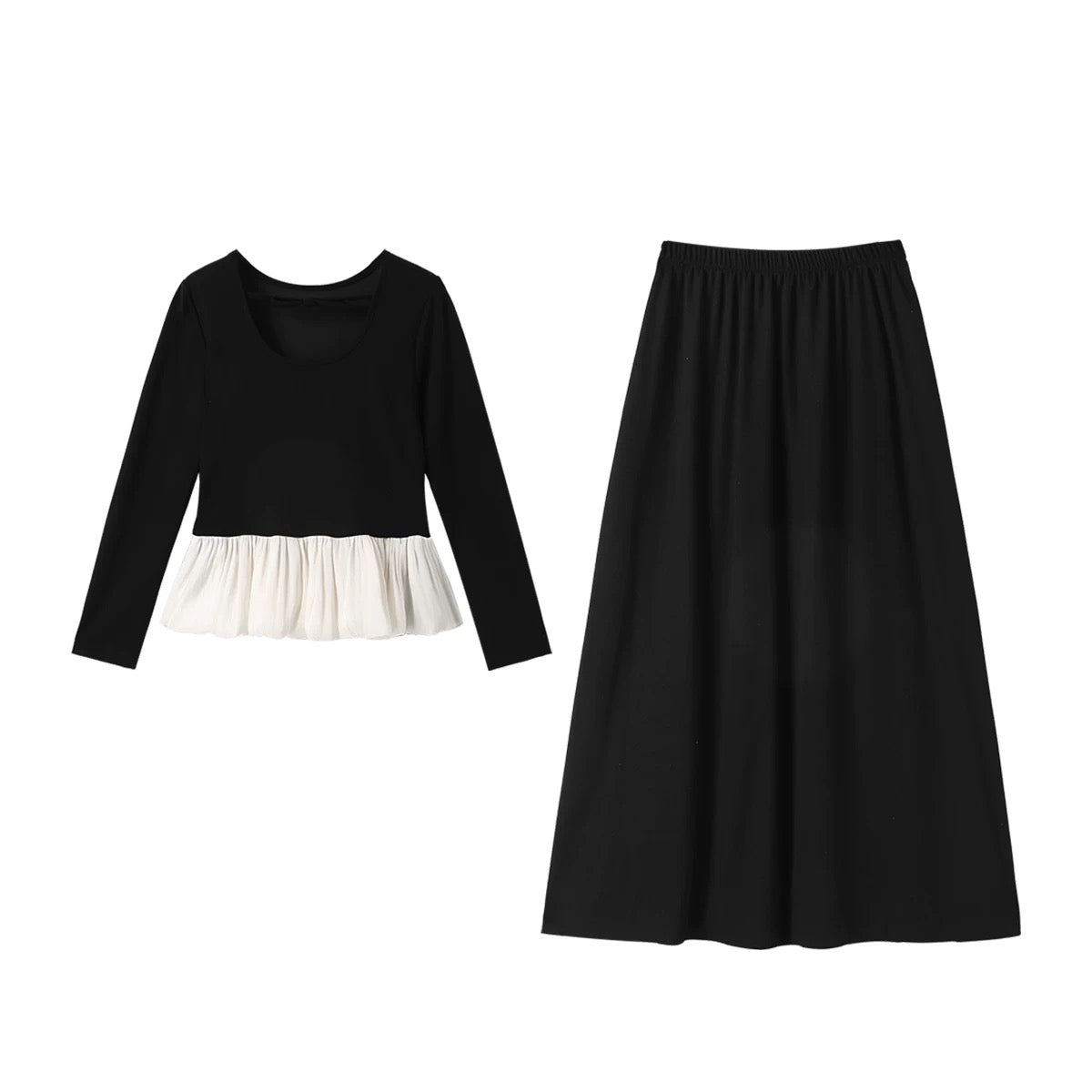 french frill hem strap neck set up