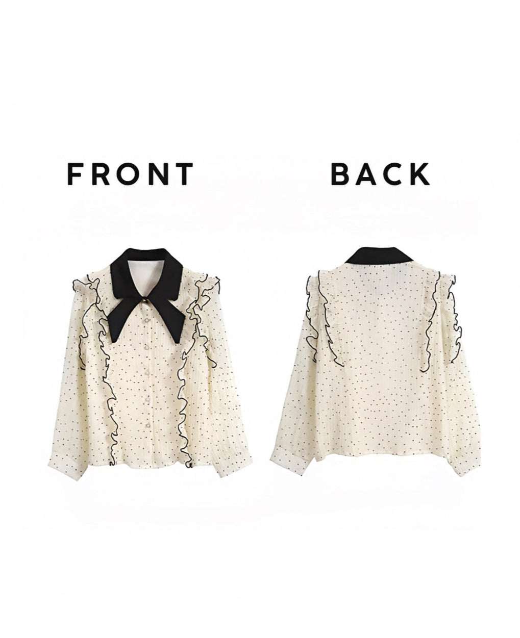 polka dot chiffon blouse