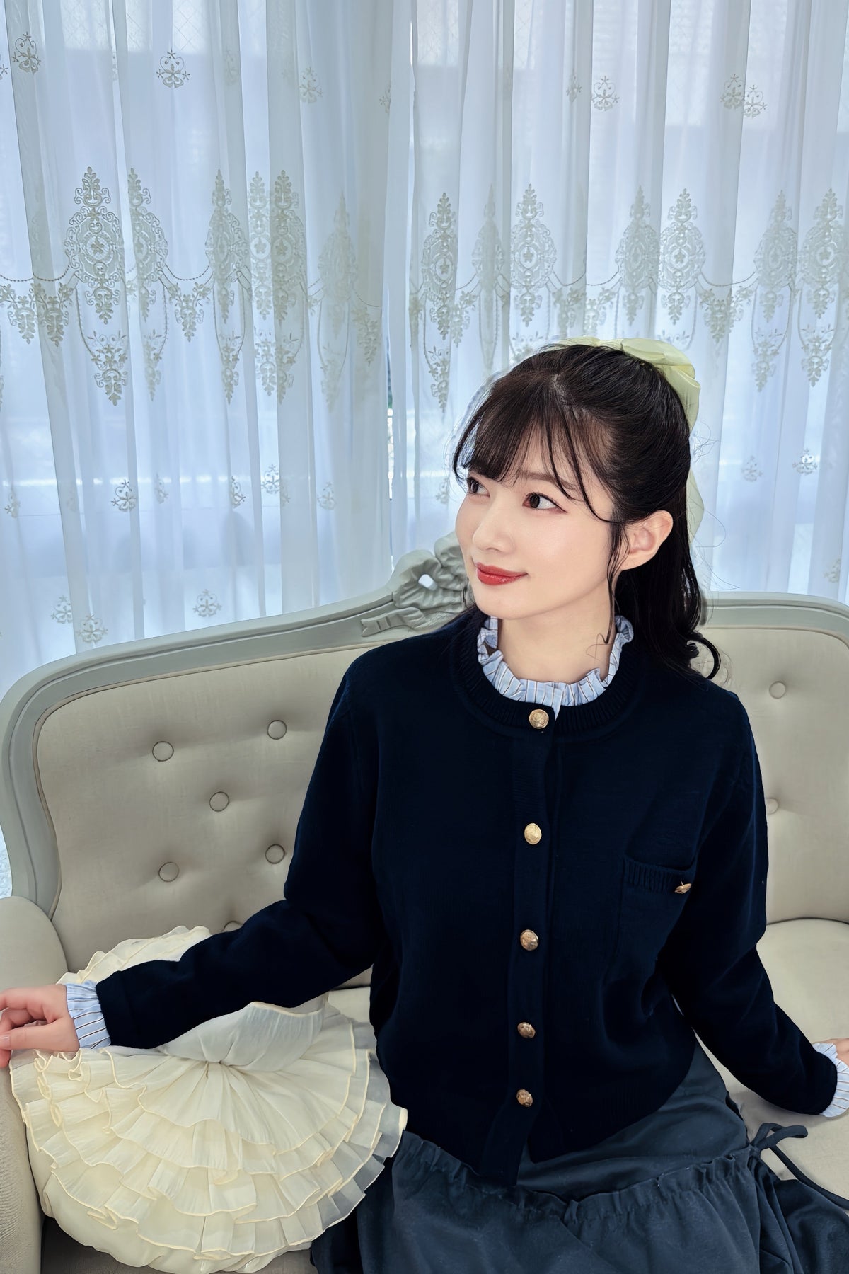 Grace Frill Knit Cardigan
