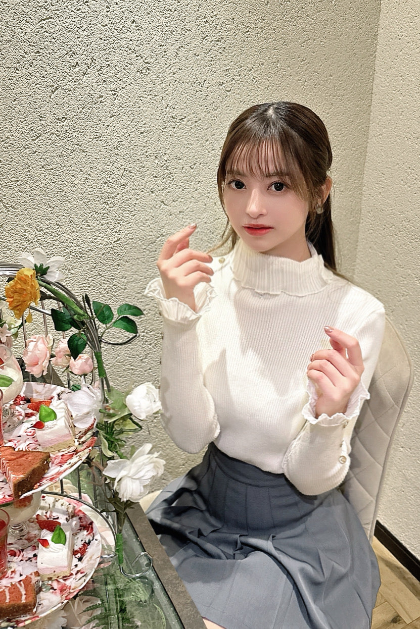 Princess Frill Ribbed Knit　