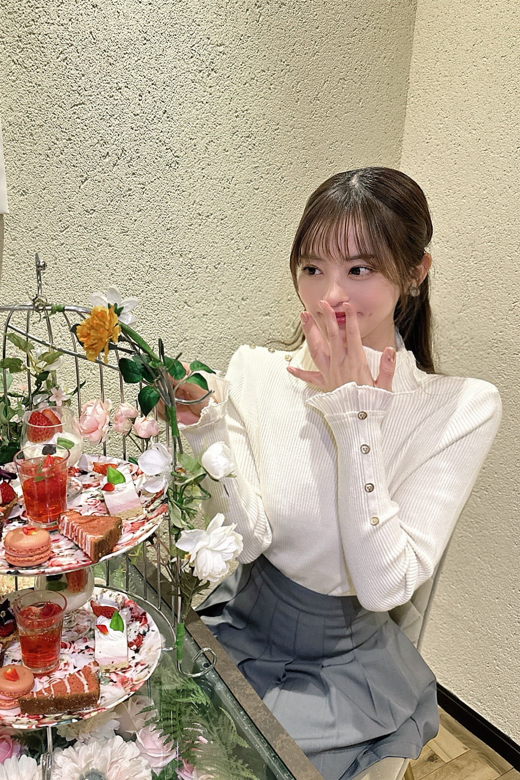 Princess Frill Ribbed Knit　