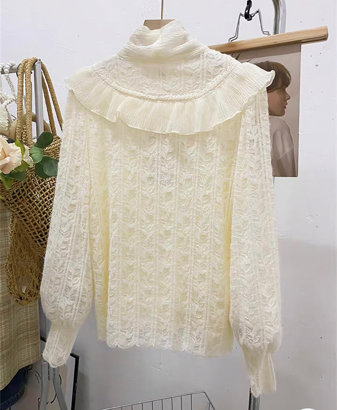 Romantic Lace Bow Blouse