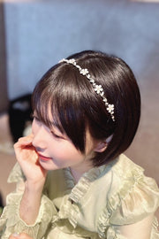 pearl flower headband